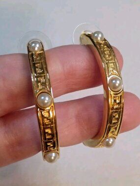 FENDI FF Logo Pierced FF Logo Hoops